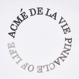アクメドラビ(acme' de la vie) CIRCLE LOGO ARTWORK CROP TOP SHORT SLEEVE T-SHIRT WHITE