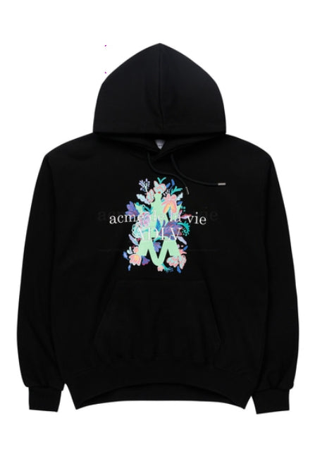 アクメドラビ(acme' de la vie) A LOGO EMBLEM FLOWER ESSENTIAL HOODIE BLACK