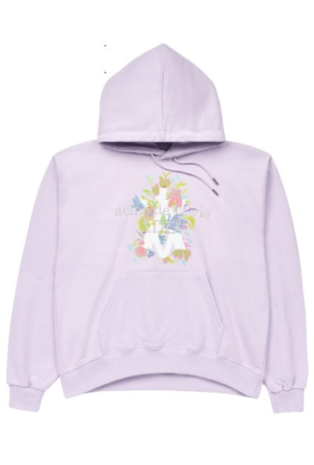 アクメドラビ(acme' de la vie) A LOGO EMBLEM FLOWER ESSENTIAL HOODIE LIGHT PURPLE
