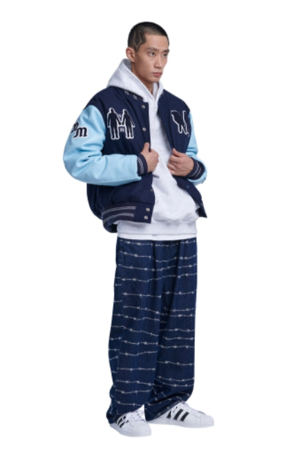 NOMANUAL(ノーマニュアル) W.F DENIM PANTS - BLUE