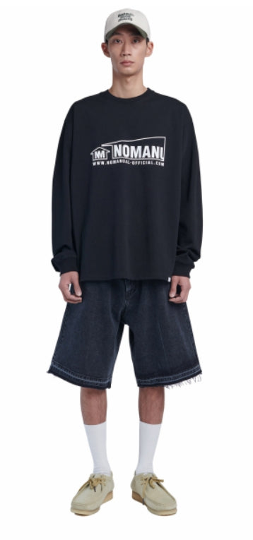 NOMANUAL(ノーマニュアル) NM HOUSE LONG SLEEVE TEE - BLACK