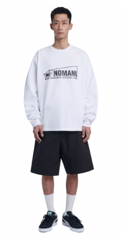 NOMANUAL(ノーマニュアル) NM HOUSE LONG SLEEVE TEE - WHITE