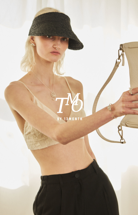 TMO BY 13MONTH（ティーエムオーバイサーティンマンス）FLOWER PATTERN BRA TOP (PINK BEIGE)