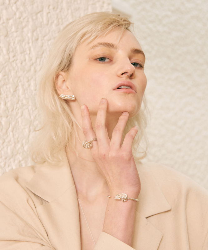 TMO BY 13MONTH（ティーエムオーバイサーティンマンス）TMO X goiu BANGLE 502 (SILVER)