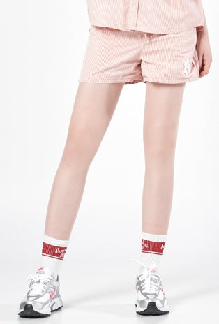 アクメドラビ(acme' de la vie) A LOGO EMBLEM PATCH STRIPE SHORT PANTS PINK