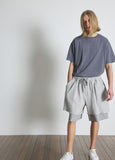 A NOTHING (エーナッシング) TWISTED ELASTIC LAYERED 1/2 PANTS (Gray)