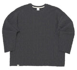 A NOTHING (エーナッシング) TWISTED ELASTIC CUT-OUT BOX TEE (Charcoal)