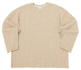 A NOTHING (エーナッシング) TWISTED ELASTIC CUT-OUT BOX TEE (Beige)