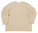 A NOTHING (エーナッシング) TWISTED ELASTIC CUT-OUT BOX TEE (Beige)