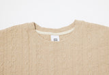 A NOTHING (エーナッシング) TWISTED ELASTIC CUT-OUT BOX TEE (Beige)