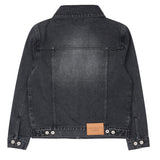 アクメドラビ(acme' de la vie) A LOGO PATCH DENIM HOODIE JACKET BLACK