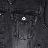 アクメドラビ(acme' de la vie) A LOGO PATCH DENIM HOODIE JACKET BLACK