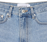 アクメドラビ(acme' de la vie) A LOGO EMBLEM PATCH DENIM SHORT PANTS BLUE