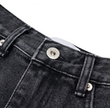 アクメドラビ(acme' de la vie) A LOGO EMBLEM PATCH DENIM SHORT PANTS BLACK