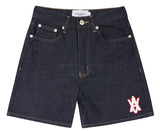 アクメドラビ(acme' de la vie) A LOGO EMBLEM PATCH DENIM SHORT PANTS DARK BLUE