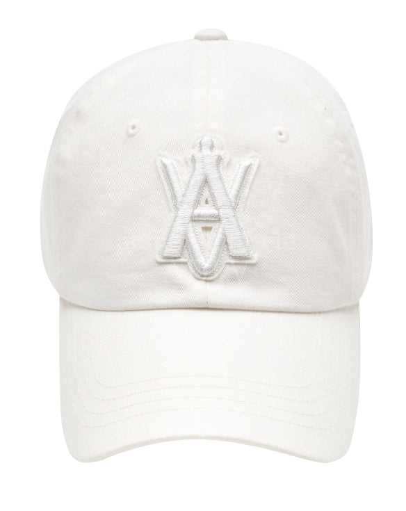 アクメドラビ(acme' de la vie) A LOGO EMBLEM EMBOSSING PATCH BALL CAP WHITE