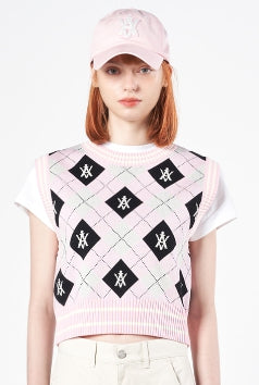 アクメドラビ(acme' de la vie) A LOGO EMBLEM CHAIN EMBOSSING PATCH BALL CAP PINK