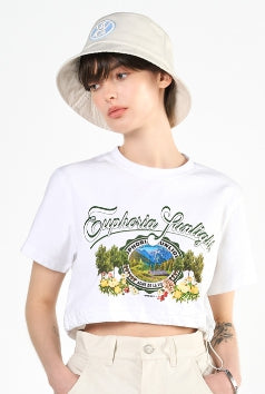 アクメドラビ(acme' de la vie) A LOGO CIRCLE EMBLEM EMBOSSING PATCH BUCKET HAT CREAM