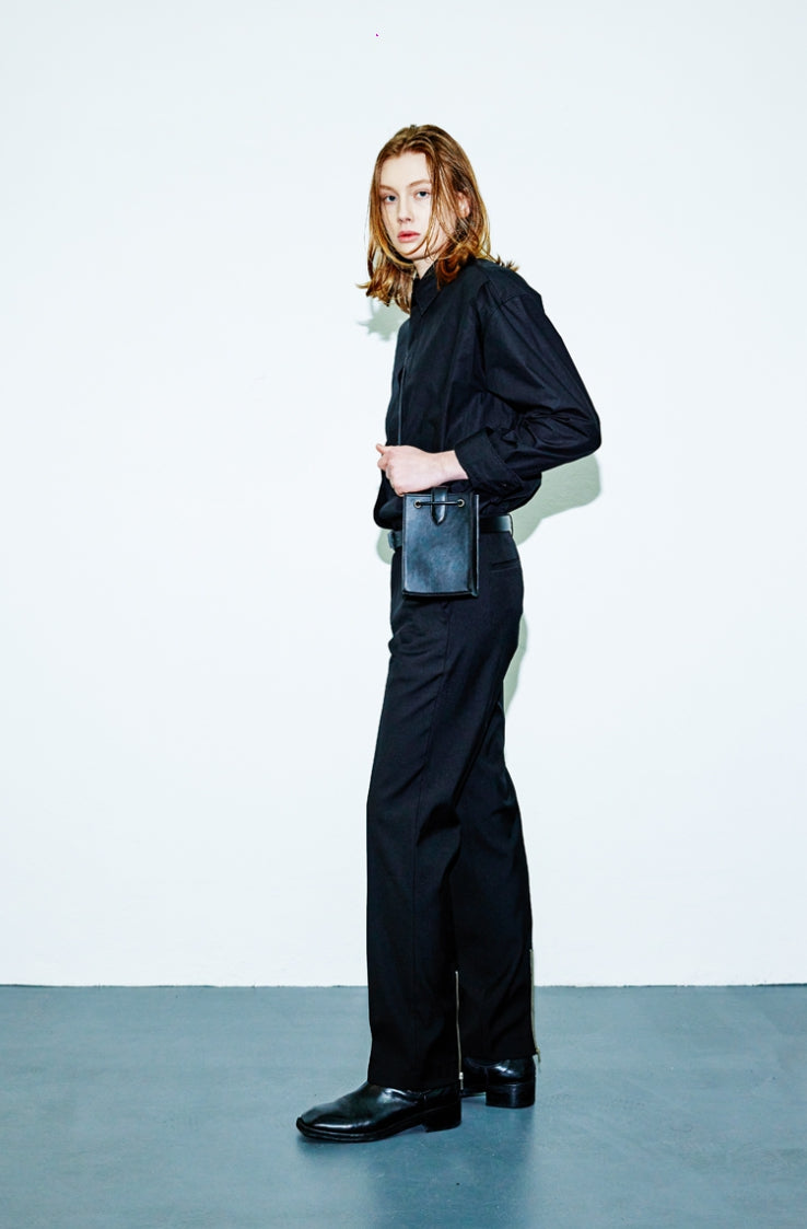 SSY(エスエスワイ) knot strap cross mini bag black