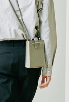 SSY(エスエスワイ) knot strap cross mini bag olive