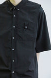 SSY(エスエスワイ)  scoop sleeveless nylon shirt black