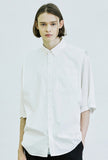 SSY(エスエスワイ)  scoop sleeveless nylon shirt white