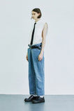 SSY(エスエスワイ)  scoop sleeveless nylon shirt white