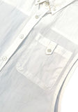 SSY(エスエスワイ)  scoop sleeveless nylon shirt white