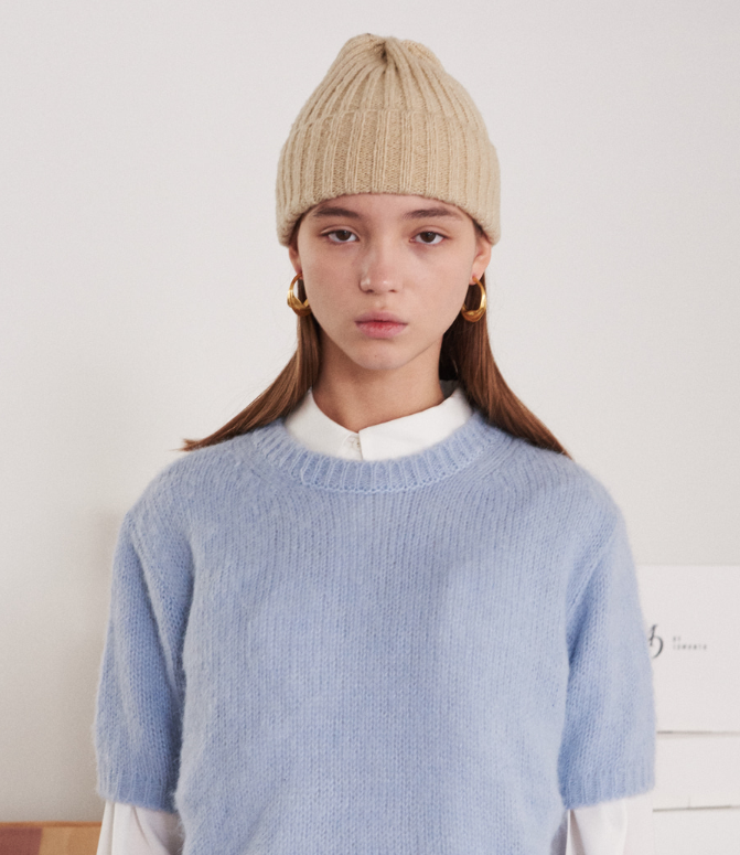 TMO BY 13MONTH（ティーエムオーバイサーティンマンス）CHUNKY RIB BEANIE (BEIGE)