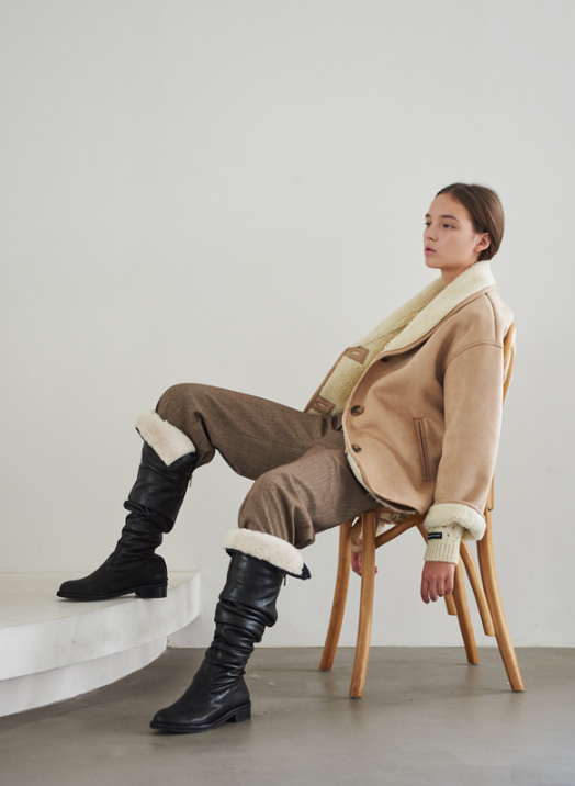 TMO BY 13MONTH（ティーエムオーバイサーティンマンス）LOGO WIDE LEG PANTS (BEIGE)