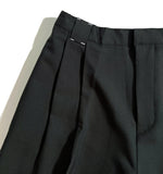 SSY(エスエスワイ)  loop stitch turn-up half pants black