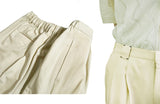 SSY(エスエスワイ)  loop stitch turn-up half pants cream