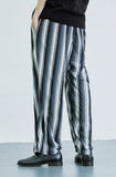 SSY(エスエスワイ)  grunge stripe jersey bangding pants black