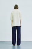 SSY(エスエスワイ) square chest zipper polo knit t-shirt cream