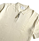 SSY(エスエスワイ) square chest zipper polo knit t-shirt cream