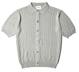 SSY(エスエスワイ) bumpy diamond knited half cardigan grey