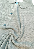 SSY(エスエスワイ) bumpy diamond knited half cardigan grey