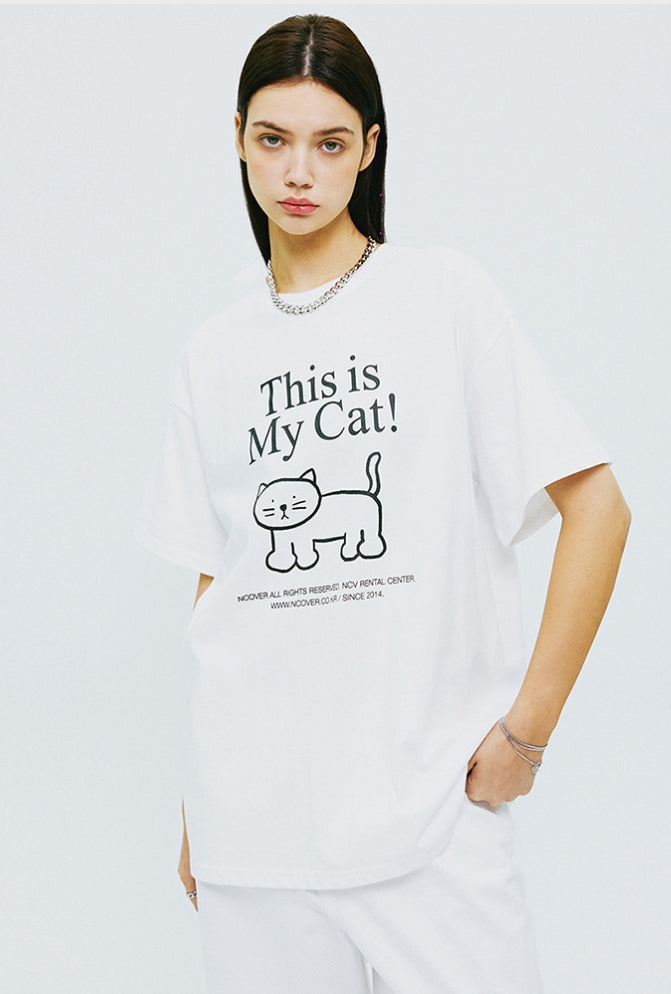 NCOVER（エンカバー）THIS IS MY CAT TSHIRT-WHITE