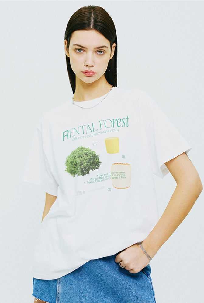 NCOVER（エンカバー）FOREST OBJECT TSHIRT-WHITE