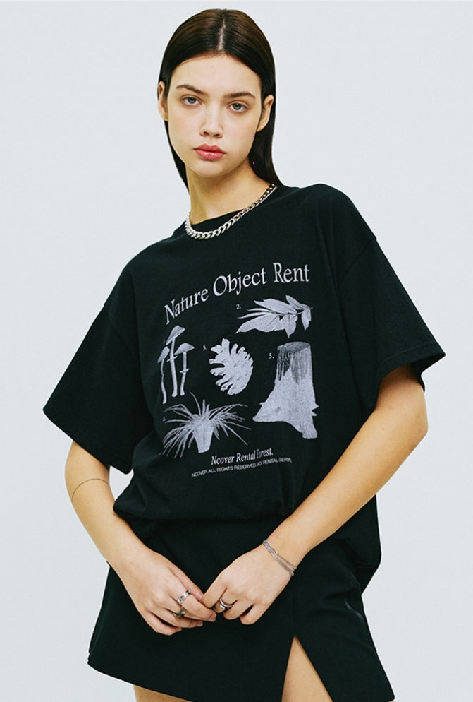 NCOVER（エンカバー）NATURE OBJECT TSHIRT-BLACK