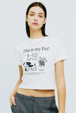 NCOVER（エンカバー）THIS IS MY PET CROP TSHIRT-WHITE
