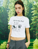 NCOVER（エンカバー）THIS IS MY PET CROP TSHIRT-WHITE