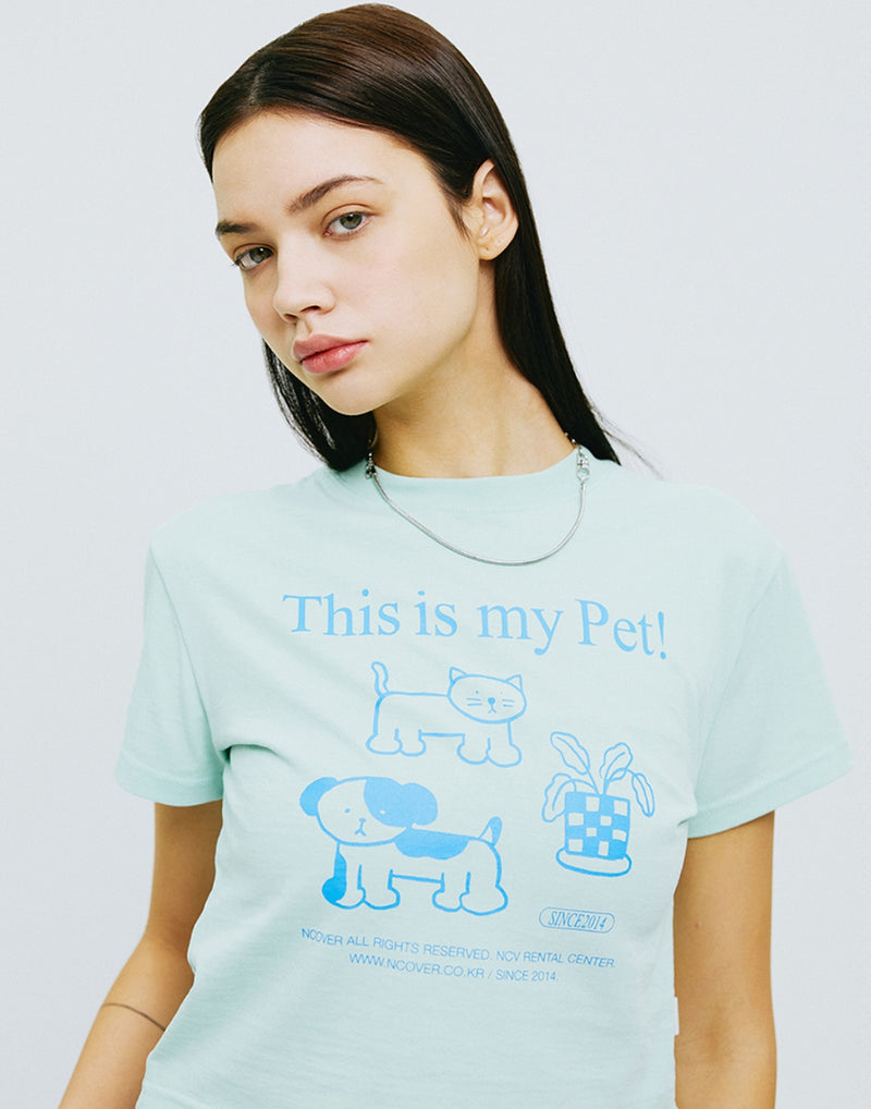 NCOVER（エンカバー）THIS IS MY PET CROP TSHIRT-MINT