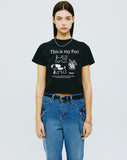 NCOVER（エンカバー）THIS IS MY PET CROP TSHIRT-BLACK