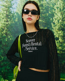 NCOVER（エンカバー）RENTAL FOREST TYPO KNIT-BLACK