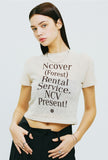 NCOVER（エンカバー）RENTAL FOREST TYPO CROP KNIT-IVORY