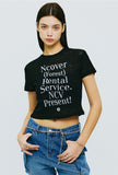 NCOVER（エンカバー）RENTAL FOREST TYPO CROP KNIT-BLACK