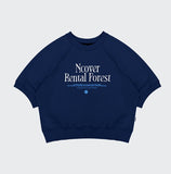 NCOVER（エンカバー）RENTAL FOREST TYPO HALF SWEATSHIRT-NAVY