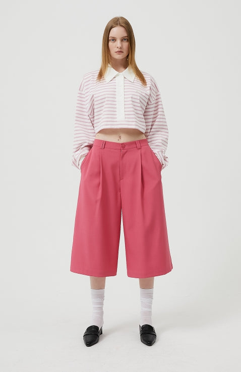 イーエスシースタジオ(ESC STUDIO) pink culotte pants (pink)