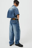 イーエスシースタジオ(ESC STUDIO)  washing denim pocket pants (blue)